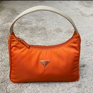 Authentic Prada Orange Hobo Bag